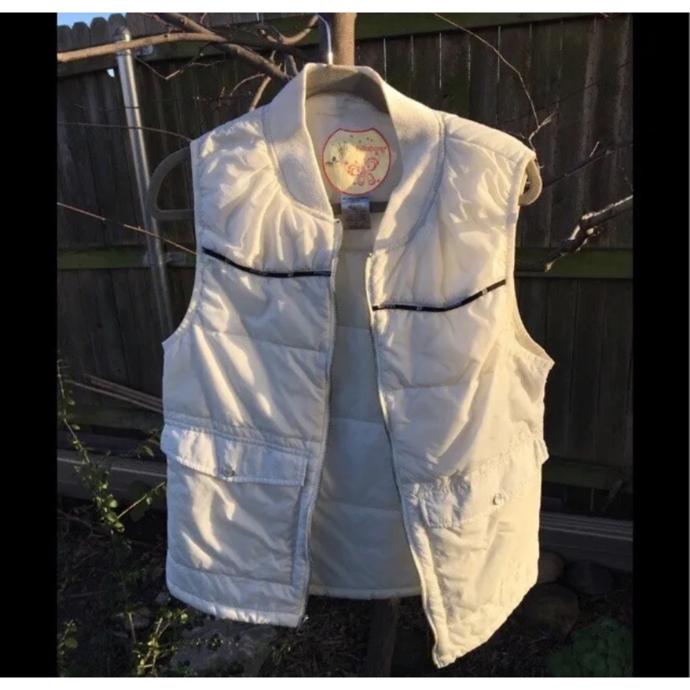 Billabong Winter White PILOT Vest w/Pearl Snaps